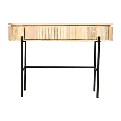 Drewniana konsola z lamelami HS-01-MN - mango