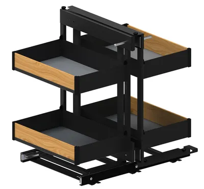 MAXIMA PURO Corner Comfort 800 prawy metal/drewno czarny mat/dąb
