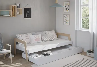 Łóżko z pojemnikiem CARRIE 90x190 - biały