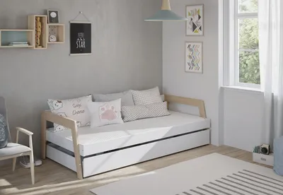 Łóżko z pojemnikiem CARRIE 90x190 - biały