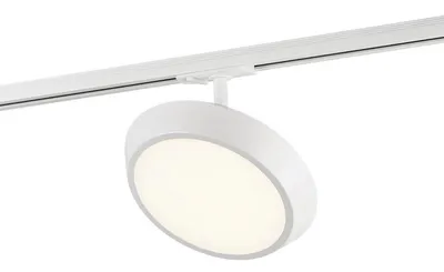 Biała lampa sufitowa Ø20x14 cm z oświetleniem szynowym