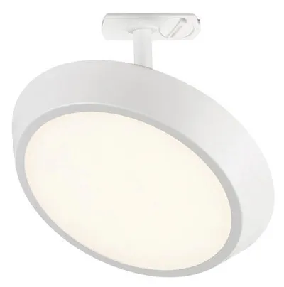 Biała lampa sufitowa Ø20x14 cm z oświetleniem szynowym