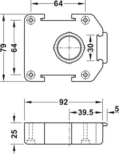 Nóżka regulowana AXILO - czarny / wys. 12,5 cm / 250 kg / 1 kpl.