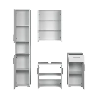 Zestaw mebli do łazienki WONS Bathroom 01 - biały połysk