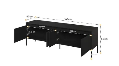 Szafka RTV TREND 167 cm TR-05 - czarny
