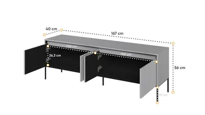 Szafka RTV TREND 167 cm TR-05 - szary
