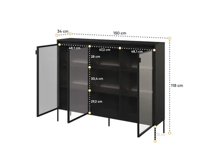 Witryna niska TREND TR-08 - czarny