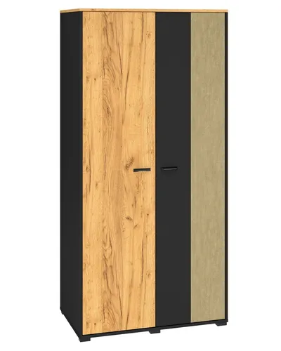 Szafa 2-drzwiowa COLT 02 - dąb craft/czarny/stal