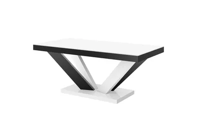 Ława VIVA 2 MINI - matowy/biało-czarny/nogi mieszane