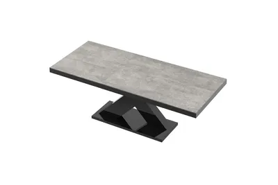 Stół rozkładany XENON 160 - szary beton mat/czarny połysk
