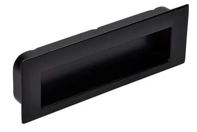 Uchwyt meblowy wpuszczany 2382 - czarny mat / rozstaw 96 mm
