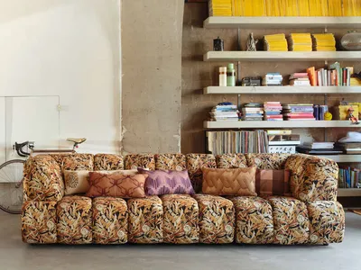 Sofa WAVE element prawy/szezlong - wielokolorowy