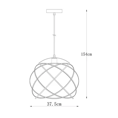 Lampa wisząca GORE A8091 - czarny mat
