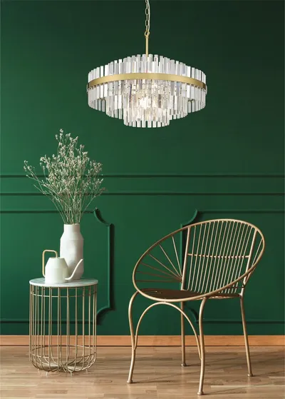 Lampa wisząca CONSTANTINOPLE P0567-12A-2GAC - szczotkowany mosiądz