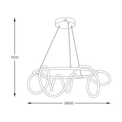 Lampa wisząca BALBO 20006PL-GD - złoty