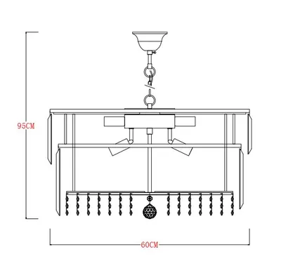 Lampa wisząca CAMILLE 19101/16 - złoty