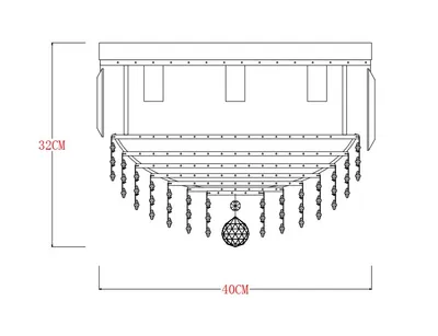 Lampa sufitowa CHARLOTTE FC19003/5 - złoty