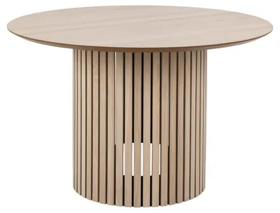 Stół okrągły LINLEY 120 cm - dąb bielony