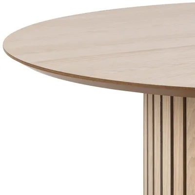 Stół okrągły LINLEY 120 cm - dąb bielony