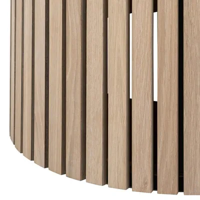 Stół okrągły LINLEY 120 cm - dąb bielony