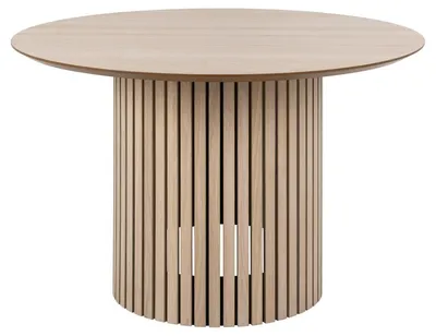 Stół okrągły LINLEY 120 cm - dąb bielony