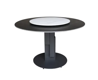Stół okrągły z nadstawką MODIG 120 cm - czarny