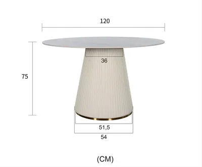 Stół okrągły MODIG 120 cm - biały