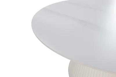 Stół okrągły MODIG 120 cm - biały