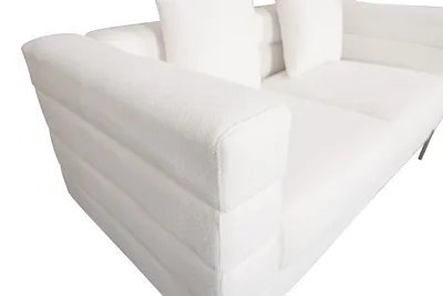 Sofa 2-osobowa NUA N49 bouclé - złamana biel