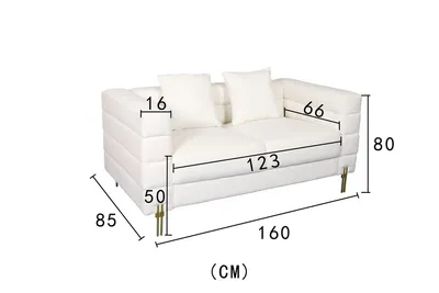 Sofa 2-osobowa NUA N49 bouclé - złamana biel