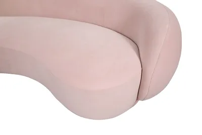 Sofa NUA N77 welur - różowy