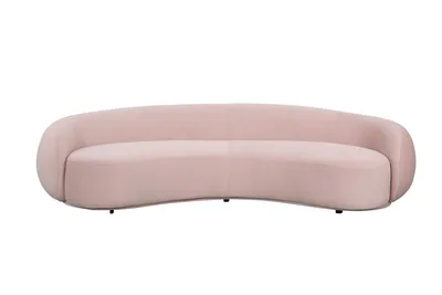 Sofa NUA N77 welur - różowy