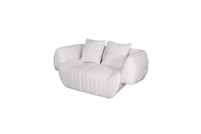 Sofa 2-osobowa NUA N90 welur - złamana biel