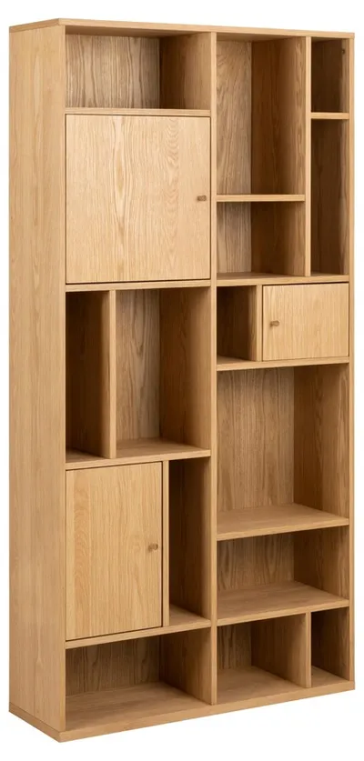 Regał 3-drzwiowy RANGOON 90 cm - dąb