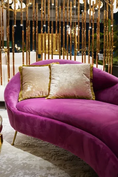 Poduszka z frędzlami CANNES POWDER 45x45