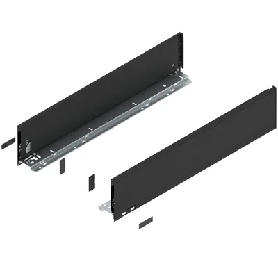 Bok szuflady LEGRABOX, wysokość K (128.5 mm), dł.=600 mm, lewy/prawy, do LEGRABOX pure+czarny mat*P/U: 1/3