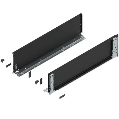 Bok szuflady LEGRABOX (wewnętrzny), wysokość C (177 mm), dł.=650 mm, lewy/prawy, do LEGRABOX pure+czarny mat*P/U: 1/3