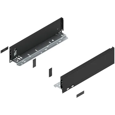 Bok szuflady LEGRABOX, wysokość M (90.5 mm), dł.=350 mm, lewy/prawy, do LEGRABOX pure+czarny mat*P/U: 1/5