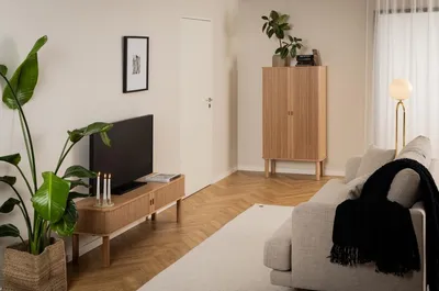Szafka RTV 2-drzwiowa LANGLEY - dąb