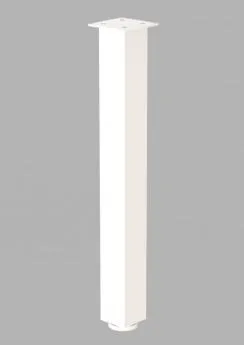 Noga meblowa aluminiowa kwadratowa 6 cm / 71 cm - lakier biały mat REJS