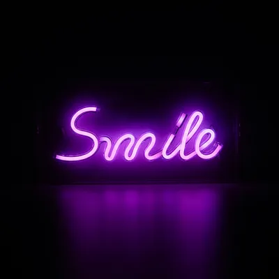 Neon SMILE LED FM-NLB46 - różowy