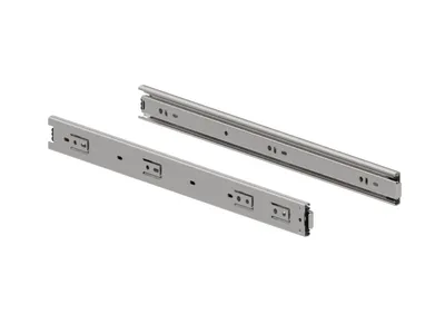 Prowadnica kulkowa bez dociągu II - ocynk biały / dł. 550 mm / 30 kg / L+P