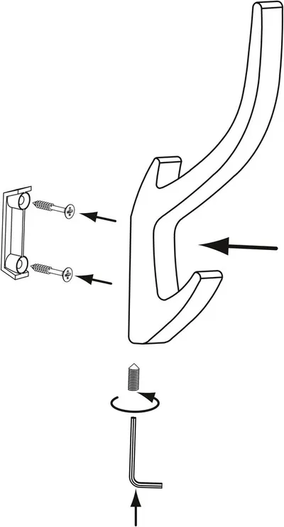 Wieszak 2432 - efekt stali szlachetnej / wys. 150 mm