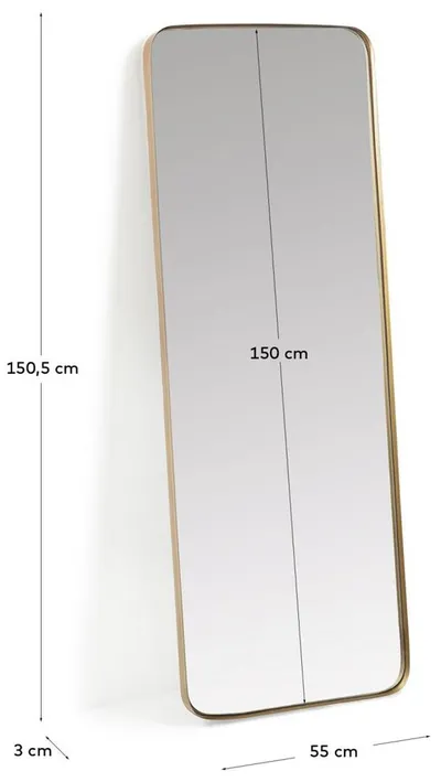 Lustro ścienne MARCO 55x150,5 - złoty antyczny