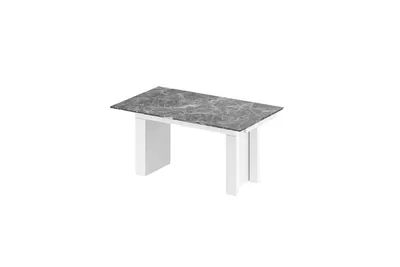 Stół rozkładany MAGRO 170/410x100 - venatino dark połysk/biały połysk