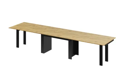 Stół rozkładany MAGRO 170/410x100 - dąb słoneczny/czarny