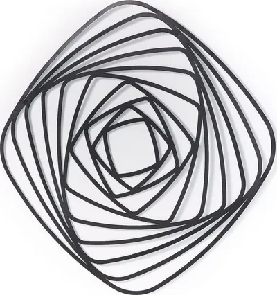 Panel ścienny metalowy czarny 69x1 cm