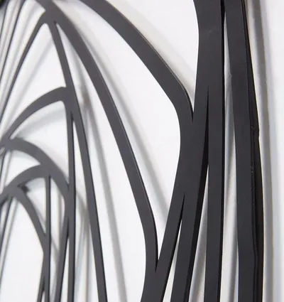 Panel ścienny metalowy czarny 69x1 cm