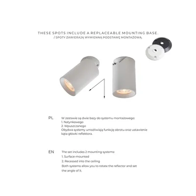 Lampa spot TORE TLS006-GLD - złoty szczotkowany
