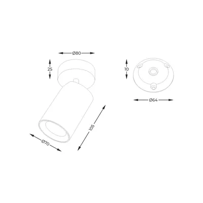 Lampa spot TORE TLS006-WH - biały